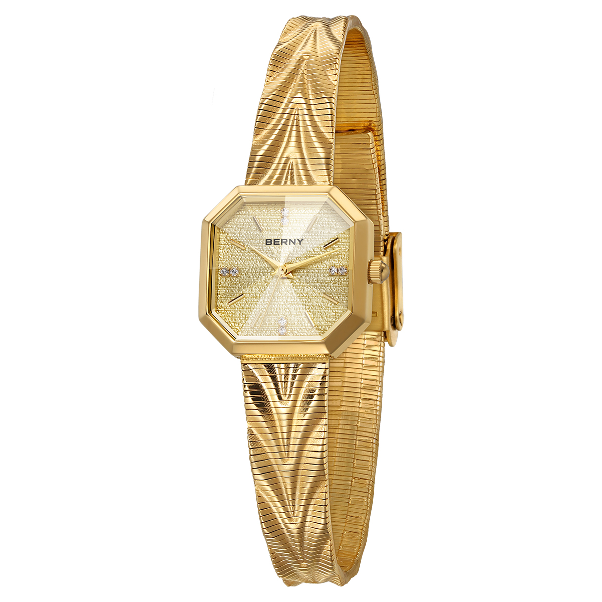 Luxury Watch Cartier - Золотые часы BERNY для женщин, восьмиугольные
