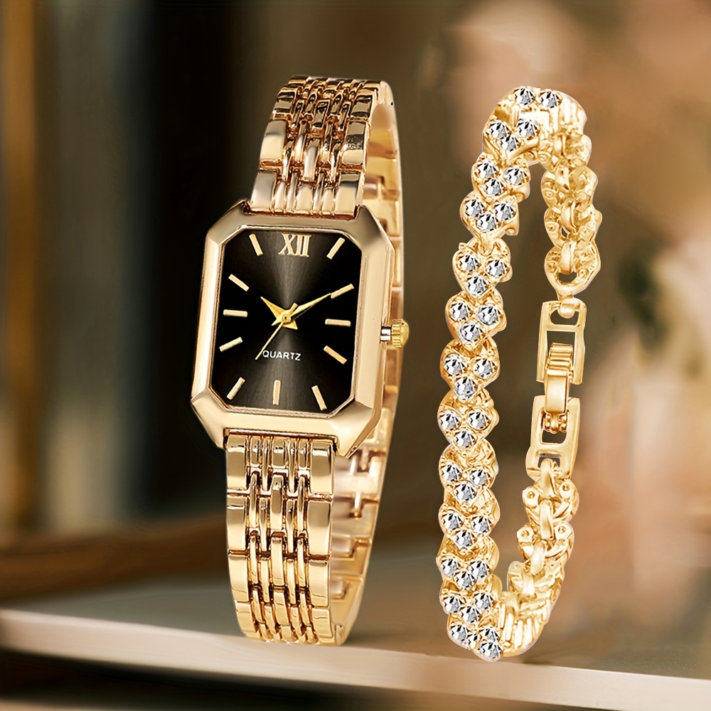 Luxury Watch Cartier - 2 шт. Модные прямоугольные женские кварцевые