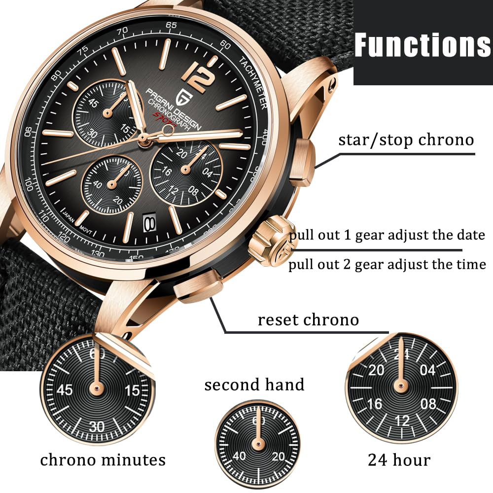 Luxury Quartz Watch Brands - PAGANI DESIGN новые мужские часы 41