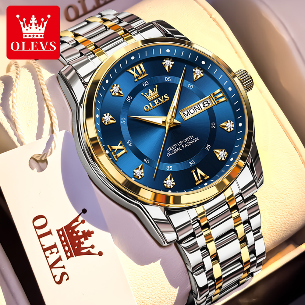Luxury Quartz Watch Brands - OLEVS брендовые модные мужские часы из